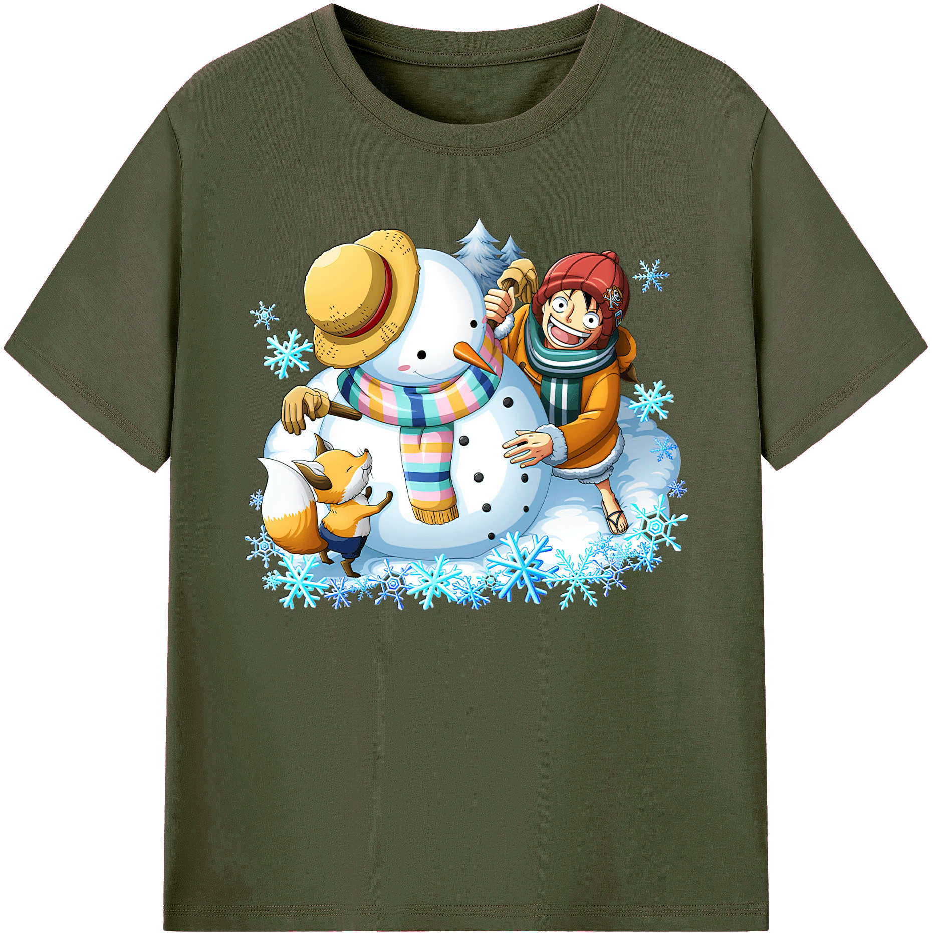 ワンピース モンキー・D・ルフィ ONE PIECE Monkey D. Luffy 綿100％ メンズ半袖Tシャツ｜肌触りやわらか＆通気性